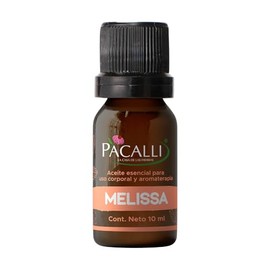 Aceite Esencial de Melissa 100% Puro | Melissa officinalis | 10 ml | Aromaterapia y Uso Cosmético con Dilución | PACALLI