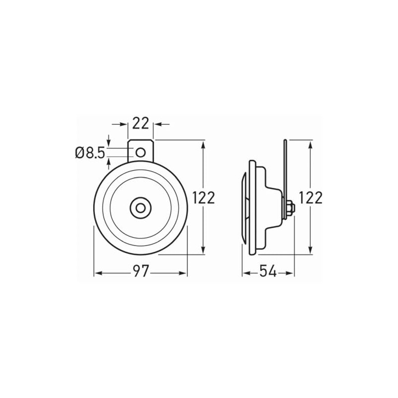 HELLA 3BA 002 768-382 Signal Horn - B36 - 24V