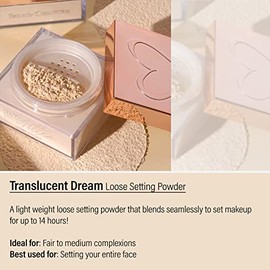 DEALPLUSDEAL- Polvos sueltos fijadores Beauty Creations que minimizan los poros y las lneas finas Acabado mate Maquillaje facial natural              