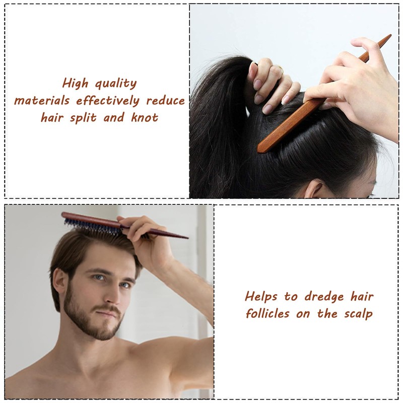 Hair Brush, Boar Bristle Brush, Teasing Hair Brush Boar Bristle,