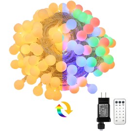 BAILONGJU Globe String Lights 65.6 Feet 150 LED,Plug in Fairy String Lights with Remote Timer Extendable, 11 Modes Indoor Outdoor Color Changing Lights for Wedding Bedroom Classroom Patio Garden