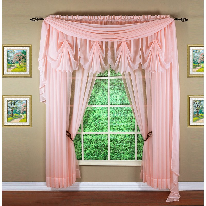 Today's Curtain Emelia Original Voile Panel 84", Rose, 60" W