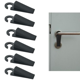 Pack of 6 Door Stopper Wedge for the Floor, Plastic Wedges, Door Stopper, Rubber Door Stopper for Floors, Non-Slip Door Wedge, Durable Door Stopper for All Hard Floors, Indoor and Outdoor Use