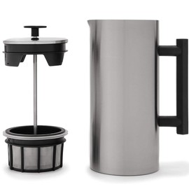 ESPRO P6 French Press - Double Walled Stainless Steel Coffee and Tea Maker, 32 Ounce, Brushed Stainless Steel
