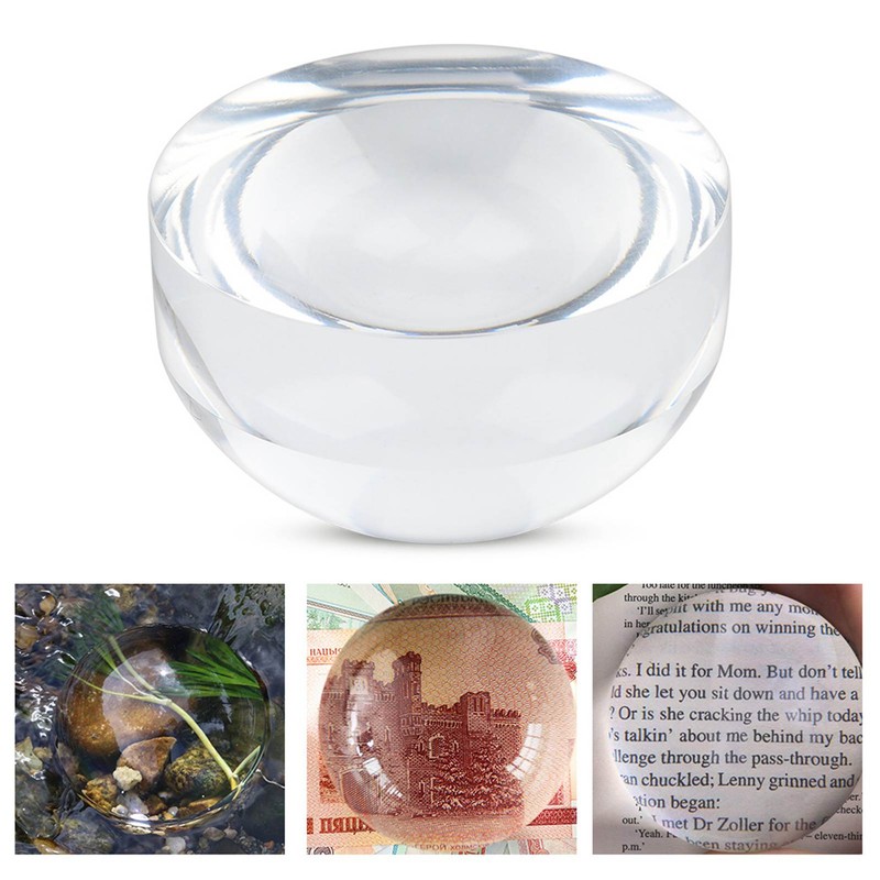 6X Optical Magnifier Dome Portable Paper Reading Acrylic Magnifier Dome