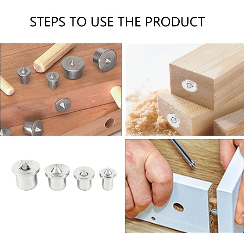 Oiieco 28-Piece Dowel Centring Point Set, Dowel Centring Tips, Dowel