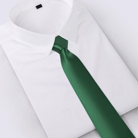 Beaface Ties for Men 3.15" Formal Men Tie Wedding Business Solid Color Neck Ties (Green)