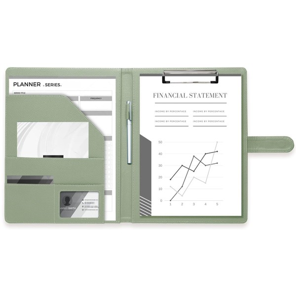 Clipboard Folder Padfolio, Mymazn Writing Portfolio Faux Leather Clipboards with