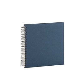 Rössler 1329452906 — S.O.H.O. Wire-O Photo Album 230 x 230 mm, 60 Off-White Pages, Navy