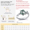Natural Moss Agate Ring 925 Sterling Silver Opal Birthstone Ring