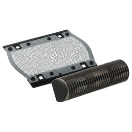 vhbw 1 x Block blades, 1 x cutting blade compatible with Braun P90 shaver – Package combi black/silver