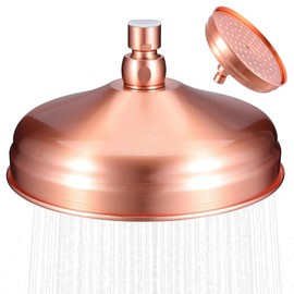 DOITOOL 8 inch Copper Shower Head, Large Round Rainfall Showerhead Sprayer