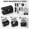 Travel Toiletry Bag with Hanging Hook, Zipper Pockets and Carry