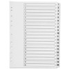 Q-Connect 1-20 Index Multi-Punched Reinforced Board Clear Tab A4 White