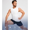TAILONG White Compression Shirt Men - Athletic Base Layer Sleeveless