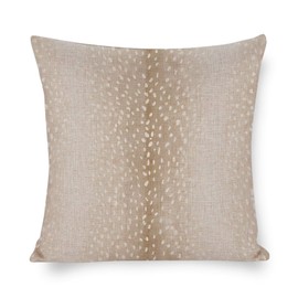 POMOTER Antelope Pillow Covers, Square Fawn Animal Gold Antelope Print Modern Accent Linen Throw Pillow Covers Cushion Case Sham for Couch Bed Home Sofa Decorative 20"x20"