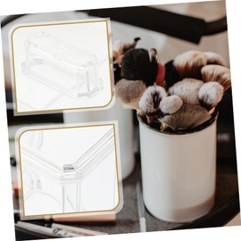 TOVINANNA Box Cosmetic Storage Box Transparent Clear Cotton Pads Cosmetic Case Bins Cotton Rounds Makeup Remover Pads Face Pink Lids Balm Mat Makeup Organizer for Vanity Display Dryer Tin