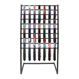 kunghei 10 Tier Tie & Scarf Rack, Pants Rack Belt Organizer Holder Towel Rack, Retail Display Stand Freestanding Scarves Rack Belt Pants Hanging Rack for Commercial Clothing Retail Store