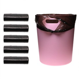 Mini Skater 5 Rolls of 100 Pack Medium Garbage Bags Thick Trash Bags Durable Environmental Cleaning Waste Plastic Home Kitchen Tool for Bathroom Bedroom Home Kitchen Office Garden(Black)