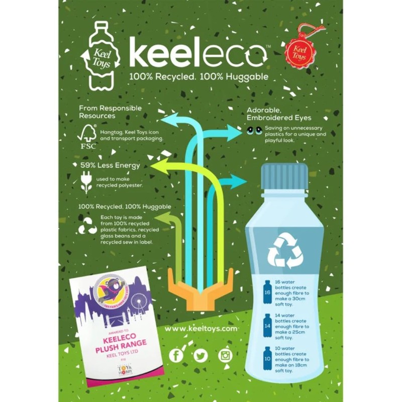 Soft Zebra Plush Eco Cuddle Zebra