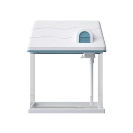 Odpaltoy 2 Gallon Aquarium Includes Lighting and Air Pump,self-Cleaning Fish Tank,Beta Fish Tank with Filter,Bedroom Aquarium Starter Kits for Tabletop or Desktop Display,10.63×8.66×13.18inch