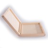 Small Square Decorative Wooden Box with Lid & Bolt Closure