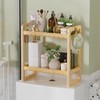 AmazerBath Bamboo Over The Toilet Storage Shelf - 2-Tier Bathroom