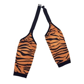 PriPre Dogs Knee Protector Pad for Calluses, Dog Knee Brace, Front Elbow Support Wrap, Dog Sleeves for Wounds Dog Elbow Callus Treatment for Medium Large Dogs with Scarf （Large Tiger Stripe）