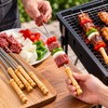 Reusable BBQ skewers for holding meat, vegetables, and other ingredients