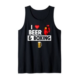 I Love Beer and Boxing Gloves Club Fighting Punching Bag Jab Tank Top