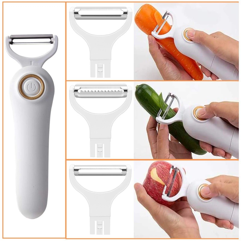 PANGPENG Electric Fruit Vegetable Peeler, Handheld Potato Peeler Pro Set,