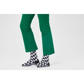 Happy Socks Unisex Filled Optic Socks, black, white