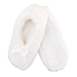 Adult Women Warm Cozy Fuzzy Soft Touch Slippers Non-Slip Lined Socks, Indoor Travel Home Slipper, Assortment B, Extra Large, 3 Pairs