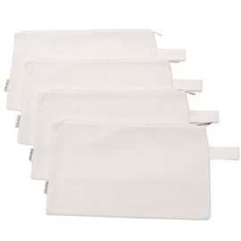 Augbunny 100% Cotton 16oz Heavy Duty Multi-purpose Canvas Zipper Tool Bag Organize Storage Pouch 4-pack