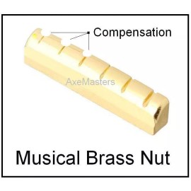AxeMasters COMPENSATED Slotted Brass Nut for IBANEZ Guitars And More USA SHIP