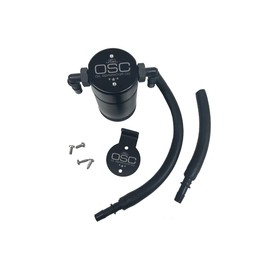 J&L Oil Separator Co. 3.0 Oil Separator Compatible with 99-04 Lightning, 03-04 Harley Pass side (Black)