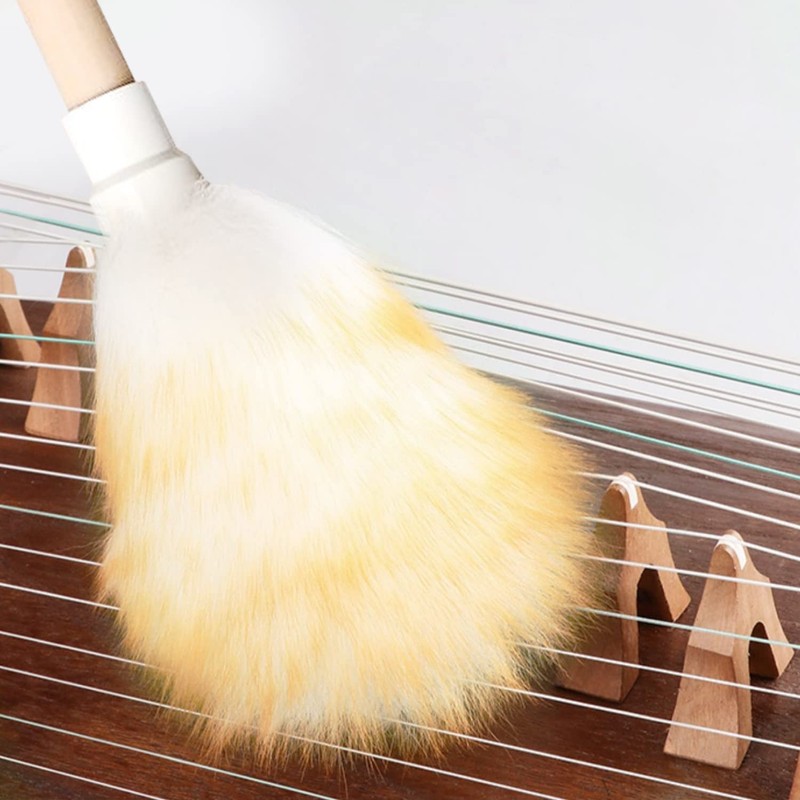 Sheep's Wool Dusting Cloth with Solid Wood Handle and Lanyard,