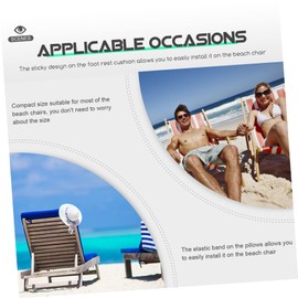 Parliky Beach Chair Head Cushion Easy Install Lumbar Pillow Compact Size for Patio Chairs