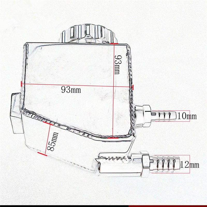 Heinmo Car Alloy Power Steering Tank Reservoir Can For Commodore