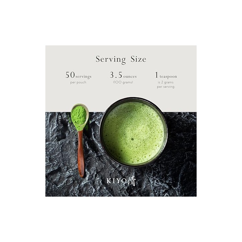 Kiyo Matcha Classic Grade Ceremonial Uji Green Tea Powder -