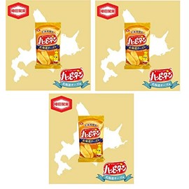 Hokkaido Limited Winter 2020 Kameda Seika KAMEDA Happy Turn, Hokkaido Cheese Flavor, Powder Made with Hokkaido Cheese, Rice Confectionery, 1.2 oz (34 g) x 3 Bags, Eat Trial Set