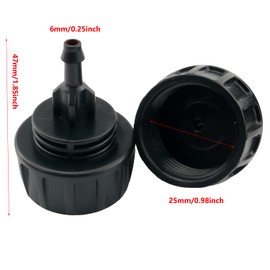 ZZHXSM 6PCS 1/4 Inch Drip Tube to 3/4 Inch Watering Device Adapter Garden Hose Faucet Adapter Irrigation Fitting with Washer