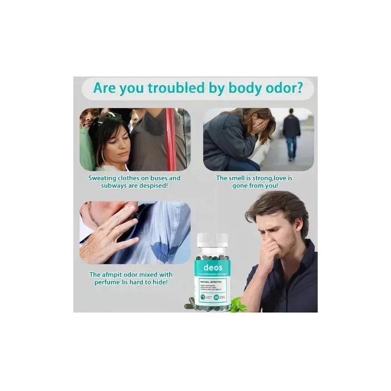 2pc Deos Skin Health, Detox Digestionsupport Natural Odor