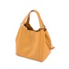 Full Tuck Tote Bag, Bucket Handbag, Mustard