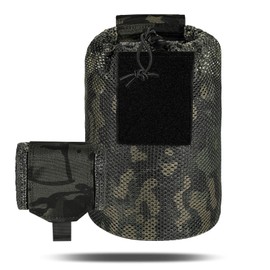 Dump Pouch Tactical Molle Mesh Pouches,Lightweight Range Compact Micro Drawstring Foraging Roll Up Foldable Recovery Ar Mag Tool Pack,EDC Drop Net Storage Belt Bag.… (MK)