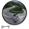 24 Inch Security Mirror Black，PC Convex Mirror with Adjustable Wide
