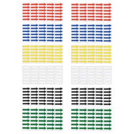 TPZORJX Pack of 360 Small Stickers, Small Arrow Sticker Label, Glue Colour Coding Sign Stickers for Gas Direction Inspection Error Marking, for Products Inspection Errors, Multicoloured