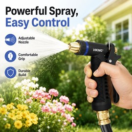 Adjustable Heavy Duty Garden Hose Nozzle for Car Washing & Plant Watering – High Pressure Metal Spray Gun for Home, Garden & Pet Cleaning