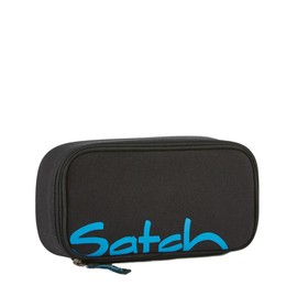 Satch Pencil Case, Large, Divider Compartment, Set Square Synthetic, Black bounce - black.