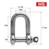 HFS(R) 10 Piece Stainless Steel Shackle, Load 352.7 lbs (160